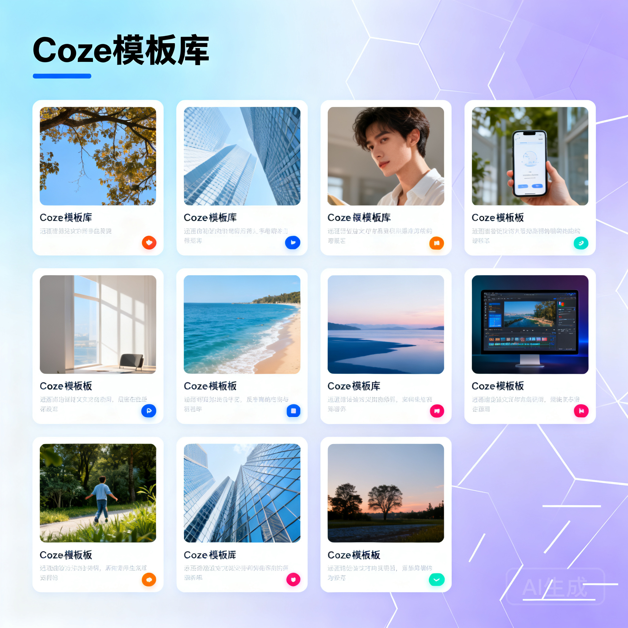 Coze模板库界面