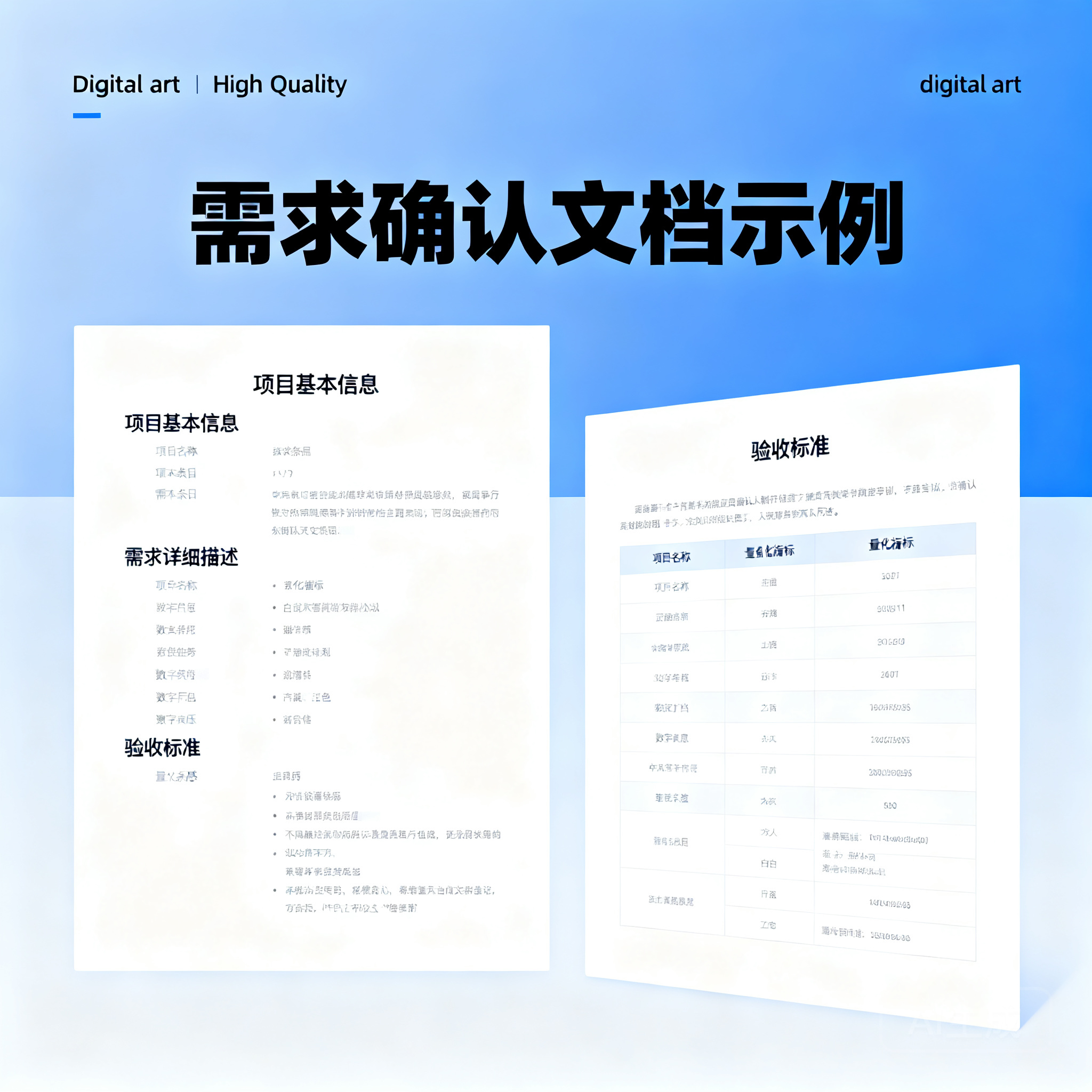 需求确认文档示例