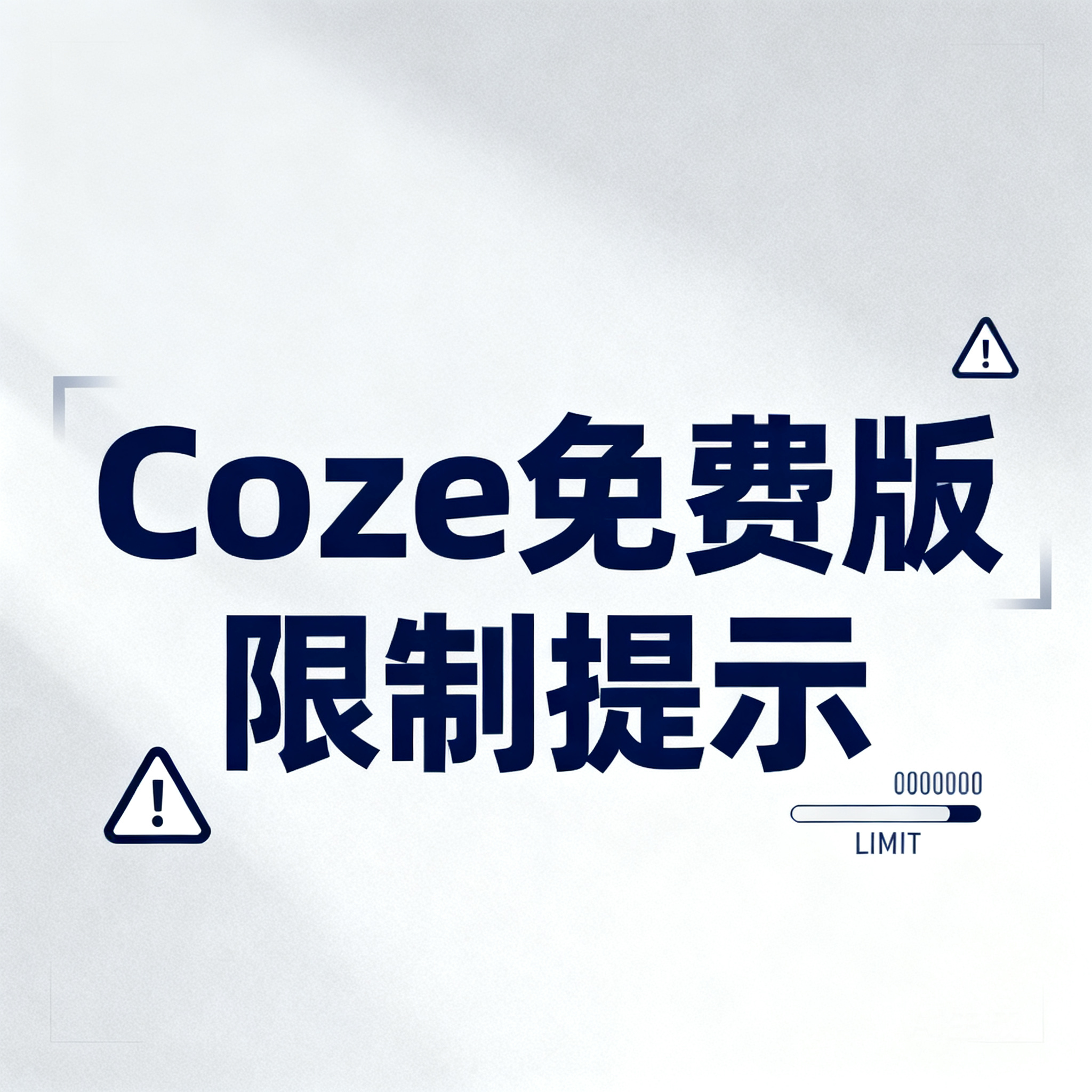 Coze免费版限制提示